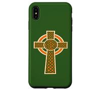 Nudo Decorativo Celta Ornamental de Alta Cruz Naranja Carcasa para iPhone XS MAX