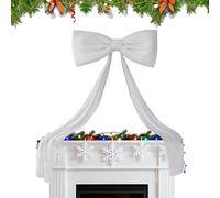 Nudo para copas de árbol: gran decorativo de terciopelo para decoración navideña elegante, lujoso festivo con largas pancartas para sala de estar, decoración de pared, , celebración