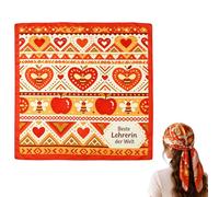 Nudoraw Regalo de despedida para profesora, pañuelo de cuello para mujer, 70 x 70 cm, regalo para mujeres, pacientes con cáncer, regalo de agradecimiento, Mejor Maestra del Mundo, 70 x 70 cm