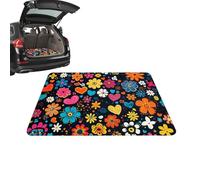 Nudorpn Alfombrilla de Maletero,Elegante Protector Estampado Floral,Protección para Maletero de SUV | para Familias, Viajeros, Ciudad, Desplazamientos, Camping y Rutas por