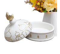 Nudorpn Figura de mezquita | Torre de resina compacta decoración de mesa, escultura de castillo para - para salón, dormitorio, estudio, mesita de noche, libros decorativos