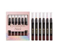 Nudorpn Juego con lápices de sombra de ojos, 6 colores nácar, cosméticos para ojos, paleta de sombras de ojos, para, vacaciones, actuaciones en escenarios, eventos, conciertos, Halloween