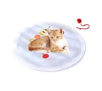 Nudorpn Juguete interactivo para gatos, bola rodante rápida en alfombra de juego, juego de captura, escondite estimulante para interacciones, doma y simulación de depredación