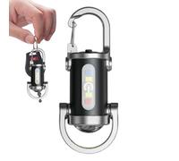 Nudorpn - Linterna recargable USB impermeable IPX4, mini linterna LED multifunción con COB, SOS y luz roja y azul, ideal para camping, senderismo, pesca, caza y emergencias