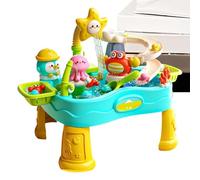 Nudorpn Mesa de Agua para Niños | Juguete de Verano Eléctrico Ajustable - Juguete Pesca Piscina Conjunto de Mesa Acuática | Zona de Juego de Verano