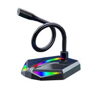 Nudorpn Micrófono de ordenador para PC y ordenador, equipado con cancelación de ruido, accesorios para PC con iluminación RGB, micrófono de streaming, para grabaciones, chat, podcasting y streaming