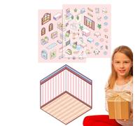 Nudorpn Pegatinas de escenario, pegatinas para el hogar para - Crea tus propias pegatinas para el hogar | Pegatinas de dibujos animados lindo efecto visual 3D, para adultos y antiestrés,
