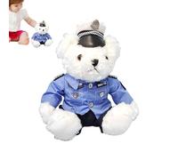 Nudorpn Políticas de peluche de oso - peluche | Oso de peluche suave con vestido policial extraíble, juguete de peluche para niños, niñas y