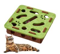 Nudorpn Puzzle de golosinas para gatos, juguete de enriquecimiento para gatos, juego de rascar con timbre y pista de laberinto para el empleo y para el movimiento de mordeduras para gatitos cachorros