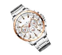 Nudorpn Relojes de acero inoxidable para hombres, reloj de negocios - correa de acero inoxidable relojes para hombres | Bisutería, Banda mecánica clásica de fecha del calendario para cumpleaños, Año