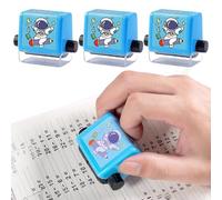 Nudorpn Rollo de sello de matemáticas, herramienta educativa 4 en 1 con números aleatorios, sello de ecuación computacional, para niños, escuela, hogar, guardería