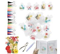 Nudorpn Separadores Transparentes para Flores Secas - Separadores Transparentes de Gran Tamaño con Especímenes Botánicos,Bonitas Manualidades Floral Hecho a Mano Decoración de Páginas Regalo para