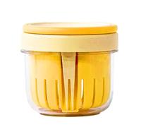 Nudorpn Vaso de frutas reutilizable, recipiente de fresas a prueba de fugas de 650 ml, tazón de colador para lavar platos para senderismo, picnic, viajes, oficina, camping