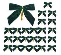 Nudos para árbol de navidad,Nudos de Navidad para árbol, guirnalda de de terciopelo, juego de 24, coronas navideñas navideñas, lazos de terciopelo para decoración de embalaje de vacaciones en