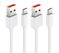 NUDVMUCH 2 Pack 120W 6A Cable USB Tipo C（2M）para Note 14/13/12/11s/11/13 Pro/8 9 Pro 9T, Carga Rápida USB a USB C Cable para 14 Ultra Pad 5 6 POCO X6/X5/C65/M5/X4/F3, Carga Turbo Rápida