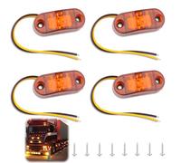NUDVMUCH 4 Luces LED de Marcador Lateral IP65 12 / 24V, Luces de Posición Universales para Camión, Luz Amarilla para la Caravana de RV Camiones, Coches, Furgonetas, Luces Indicadoras Laterales