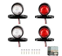 NUDVMUCH luces Indicadoras Laterales LED 12 24V, Doble cara Luz Luces Indicadoras Laterales, Trailer Lámpara Lateral Luz Roja Blanca para la Caravana de RV