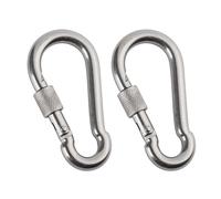 NUEAYMS 2 anillos de seguridad de metal, gancho de seguridad, llavero, mosquetón, gancho de resorte para cartera, bolso, hardware, llavero, clip