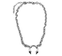 NUEAYMS Collar de cadena con clip de nariz desmontable de, longitud ajustable, joyería para cuello de clavícula para discotecas, ocasiones festivas, cadena de clavícula ajustable