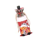 NUEAYMS Decoración Santa Claus Champagne Covert, paquete de regalo de Navidad, decoración de fiesta y protector de botella decorativo, decoración del hogar para fiestas de Navidad