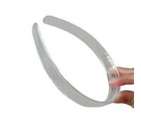 NUEAYMS Diademas lisas de plástico transparente para el pelo de 8 mm/12 mm/20 mm/25 mm, diademas lisas con peine dentado