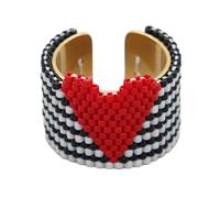 NUEAYMS Elegante collar artesanal en forma de corazón, joya de bolas no conformista, acero inoxidable, corte casual, complemento a la moda, joyería artesanal rural, como se describe