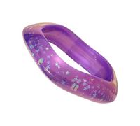 NUEAYMS Elegante pulsera colorida de gran tamaño, brazalete de resina con patrón de estrella brillante y llamativo a, joyería para mujer, ropa de pulsera llamativa