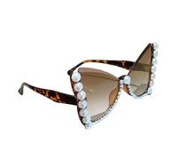 NUEAYMS Gafas de de con montura de perlas y forma de de gato para mujer, accesorios de, gafas de con montura de piedra