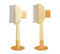 NUEAYMS Herramienta Profesional De Aseo Mascotas con Dientes Acero Inoxidable Peine para Perros Autónomo para Mantenimientos Largos Y Cortos Cabello 2 Piezas Ergonómicas Mascotas Peinador