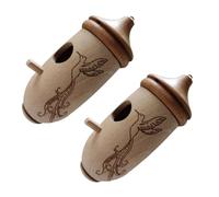 NUEAYMS Juego de 2 comederos de madera hechos a mano para decoración de jardín, al aire libre y observación de aves, cajas de anidación de pájaros pequeños como decoración para jardín de animales