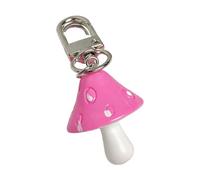 NUEAYMS Llavero de hongo, adorable llavero de hongo colorido, bonito dije de bolsa de resina para llaves, mochilas, regalos, ligero, resistente, accesorios fáciles de usar