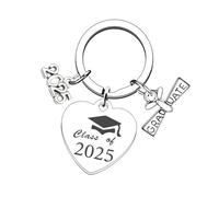 NUEAYMS Llaveros de graduación 2025, regalos de graduación, llavero único de acero inoxidable, Xk671love, 6.00 * 3.00 * 1.00