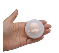 NUEAYMS Molde de silicona para cabeza humana 3D, moldes de cara de arcilla para hacer pasteles, arcilla, resina, velas, jabón, arte, 2, transparente