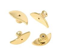 NUEAYMS Paquete de 4 tapones de repuesto para pendientes con cierre de lunas para mayor comodidad y accesorios de joyería de moda