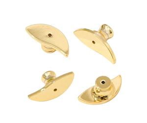 NUEAYMS Paquete de 4 tapones de repuesto para pendientes con cierre de lunas para mayor comodidad y accesorios de joyería de moda