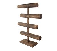 NUEAYMS Soporte de madera para pulseras de 4 niveles, soporte de exhibición de joyas, pulseras, collares, cadena de muñeca, soporte para collar y pendientes para mujer