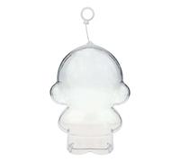 NUEAYMS Vitrina de acrílico transparente con cadena de silicona para muñecas de peluche de 6 pulgadas Muñeco de peluche a prueba de polvo Pantalla acrílica portátil transparente con cadena