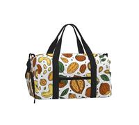 Nueces y Semillas Estilo Garabato,Bolso Deportivo Bandolera de Mano, Bolsa de Deporte, Bolsa de Viaje de Gran Capacidad para Mujeres y Hombres.