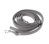 NUEEUDD Correa de Hombro de Cuero PU 120cm - Accesorio DIY Para Bolso y Monedero - Cinturón Gris Plata