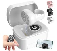 Nueihbring Fingertip Wireless Bluetooth Remote Control, Scrolling Rings Rechargeable Camera Remote, Easy Page Turner Video Scroller Volume Controller for Phone Tablet Photography Presentation (White)