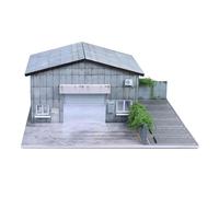 NUEIOVRW Modelo de garaje Diorama 1:64, iluminación LED de fábrica japonesa modelo de estacionamiento, modelo de pantalla Diecast, escaparate de escena, modelo de construcción de taller (construcción