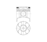 Nüral Pistón 87-307600-40 para Vauxhall/Opel/Honda (Astra, Meriva, Corsa, Combo, Civic)