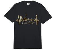 Nürnberg Skyline Latido del Corazón Alemania Amo Núremberg Comfort Colors Adult Heavyweight T-Shirt