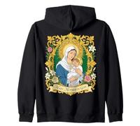 Nuestra Bendita María Madre Dios Bebé Jesús Niño Católico Sudadera con Capucha
