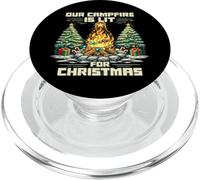Nuestra fogata está encendida para Navidad, Camping, campista, Navidad PopSockets PopGrip para MagSafe