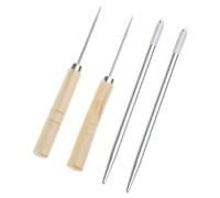 Nuestra herramienta de implantación de cabello favorita, aguja de metal, mango de madera, enraizamiento del cabello con operaciones estables para trabajos de artesanía fina, restauración de muñecas