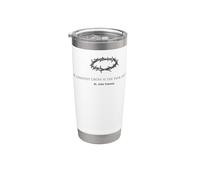 Nuestra mayor cruz es nuestro miedo a las cruces St John Vianney Vaso térmico de acero inoxidable de doble pared