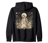 Nuestra Santísima Madre María Floral Cottage Católica Sudadera con Capucha