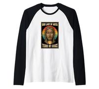 Nuestra Señora de Akita Apariciones Marianas Católica Camiseta Manga Raglan