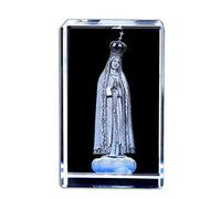 Nuestra Señora de Fátima Estatua Grabado de Cristal Figurine Sala de Estar en el hogar Sala de Estar de Interiores Decoración al Aire Libre Ornamentos de Jesucristo Cristo Católico Catholic Art